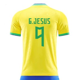 Prima Maglia Brasile Mondiali 2022 Gabriel Jesus 9